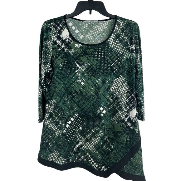 Valerie Steven Women Crew Neck Pullover 3/4 Sleeve Blouses Top Size S - Picture 1 of 6